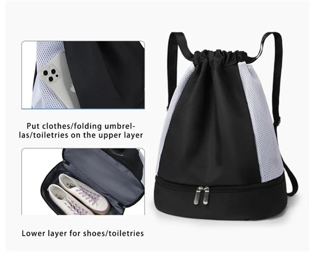 MOCHILA CON CORDON IMPERMEABLE